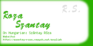 roza szantay business card